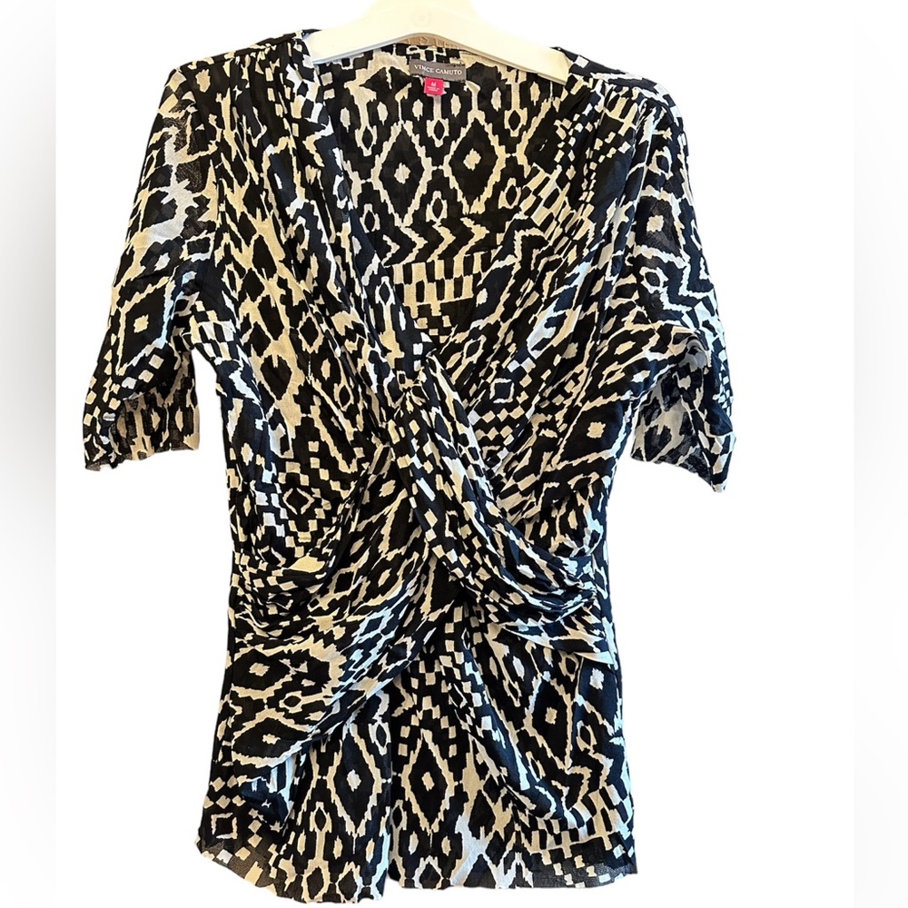 Vince Camuto Womens Aztec Blouse, Sz. M